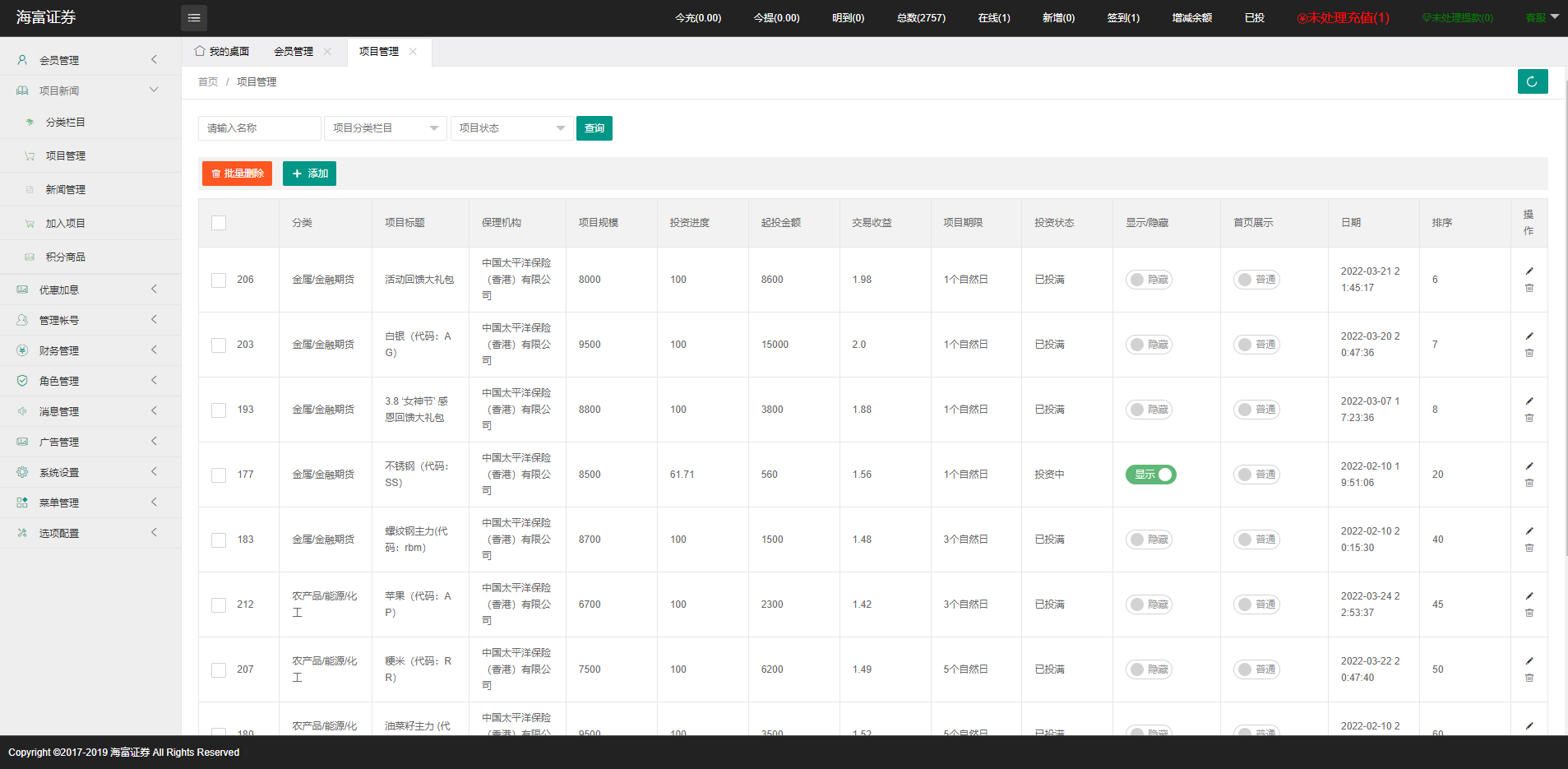 运营版证券投资系统/投资理财/分红返利/合同下载
